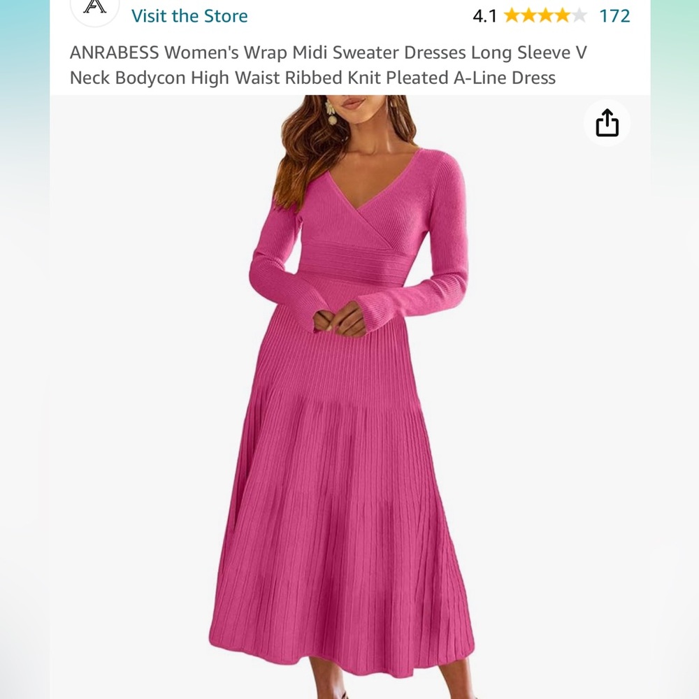 Pink Sweater Dress